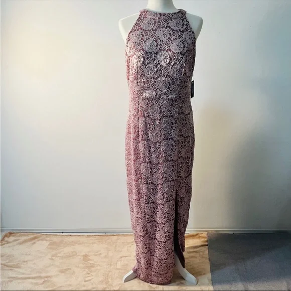 candalite formal dresses Formal Candalite Long Gown Size XL Bronze Sequined & Black